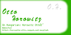 otto horowitz business card
